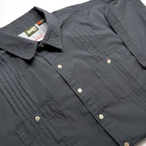 Howler Bros Guayabera Shirt XL BBQ Championship Embroidered Rough Riders EUC‎